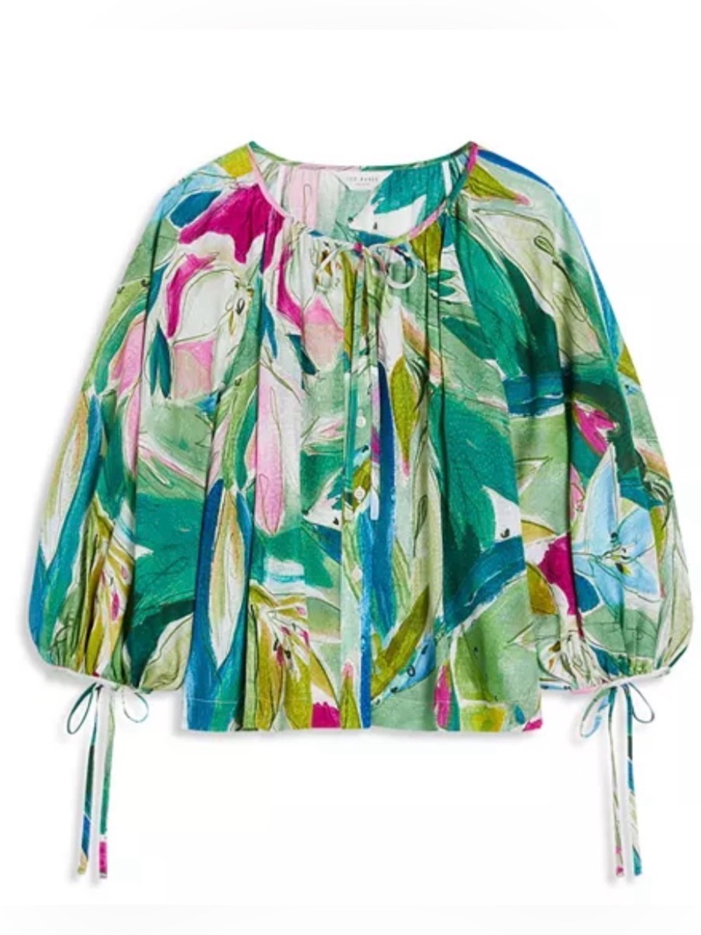 Ted Baker London Karisah Raglan Puff Sleeve Blouse NWT Size 10